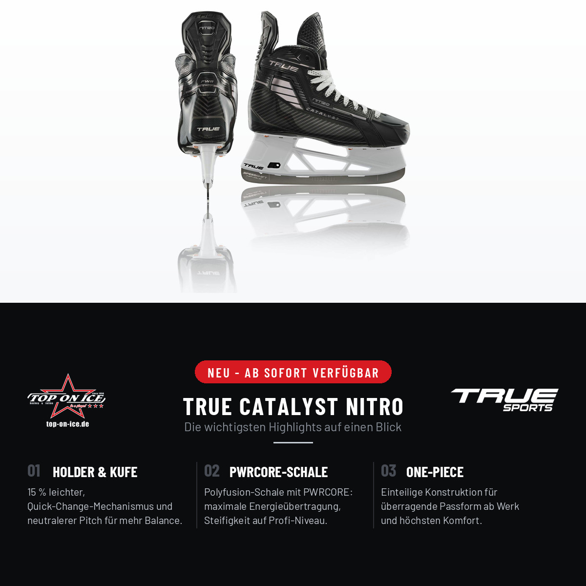 Der neue TRUE Catalyst Nitro ist da – ab sofort verfügbar - TRUE Catalyst Nitro: neuer Holder, 15 % leichter | TOP ON ICE