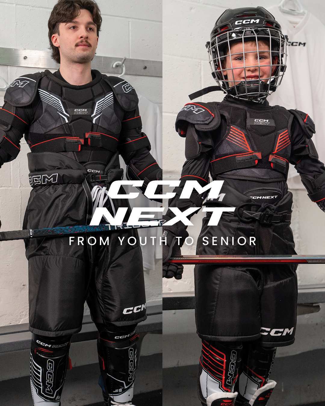 CCM NEXT Schutzserie – der perfekte Einstieg ins Eishockey für Jung und Alt - CCM NEXT Schutzserie | Perfekt für Eishockey-Einsteiger