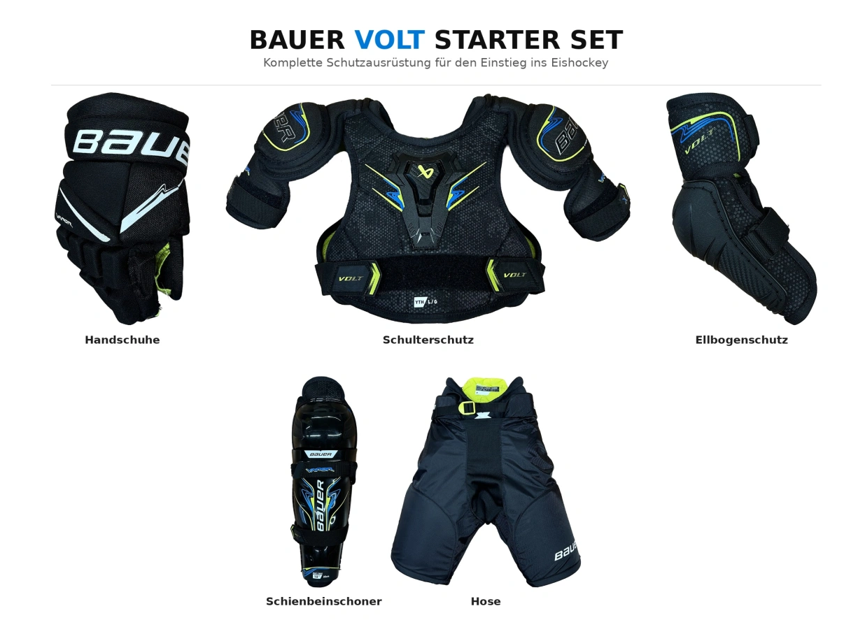 Bauer VOLT Starter Set – 5-teiliges Eishockey Set für Bambini - Bauer VOLT Starter Set – 5-teiliges Set für Bambini
