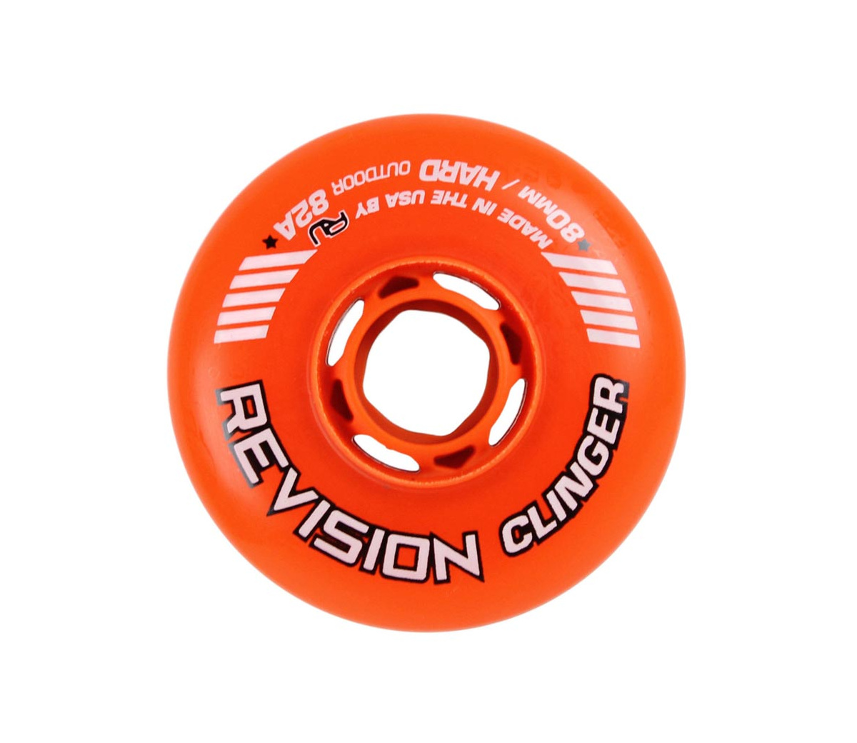 Revision Wheels Inline Roller Hockey Clinger 74A With Bones Bearings 4-Pack 