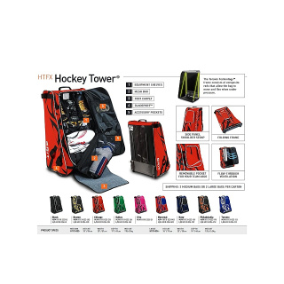 Grit HTFX Hockey Tower Eishockeytasche mit Rollen Junior 33 Zoll