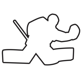 Aufkleber Eishockey Torwart II outline