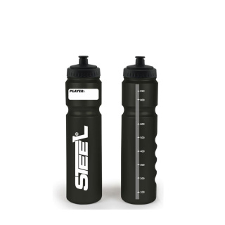 Hockey Bottle STEELSilver Safe 1.0L Short Spout