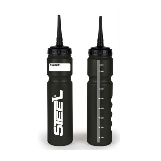 Hockey Bottle STEELSilver Safe 1.0L Long Spout
