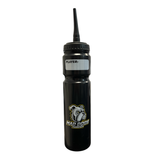 Hockey Trinkflasche MAD DOGS Silver Safe 1.0L Langer Halm
