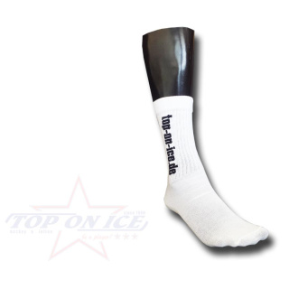 Schlittschuh-Socken Top on Ice Standard weiss / short